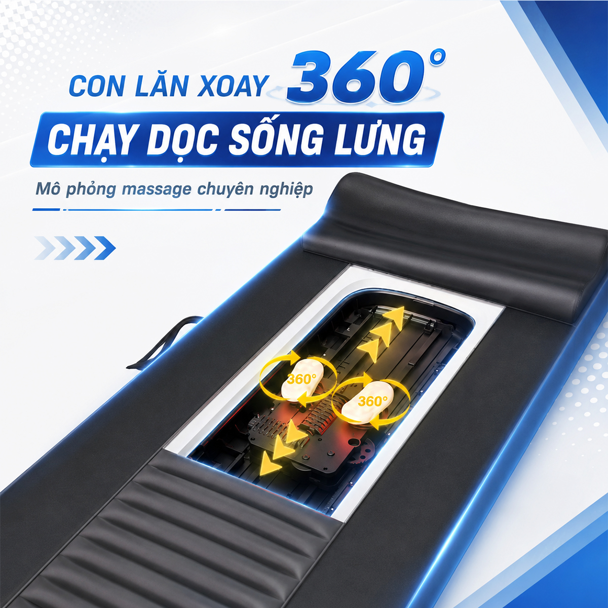 Nệm massage toàn thân OKACHI JP-M819 (Con lăn chạy)